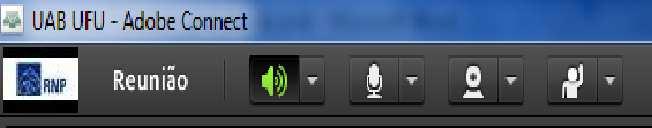 incorporados à barra de ferramentas, isto significa que o participante poderá habilitar a webcam e