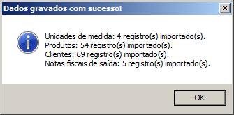 Ao clicar no botão Gravar, o sistema irá gravar todos os registros apresentados na guia de Registro a serem gravados, e todas as advertências que