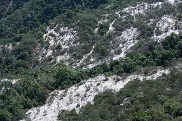 Figura 15 Aspectos recorrentes na área de estudo, caracterizadas por vertentes dissecadas com