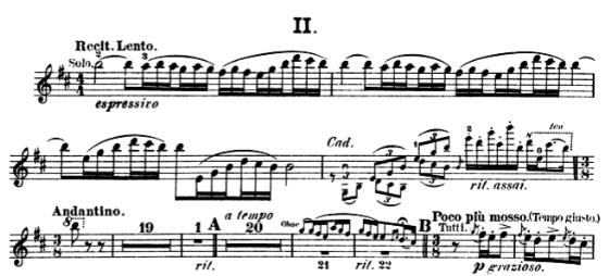 violin parts of the entire work: