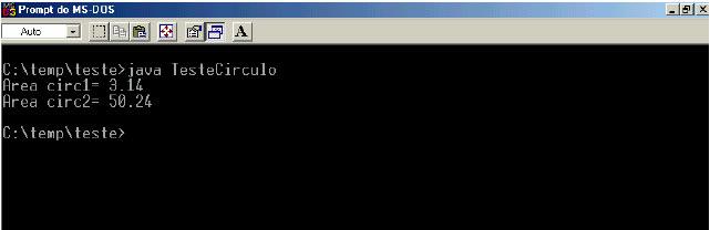 public class Circulo { private int centrox; private int centroy; private int raio; public Circulo(int x, int y, int r){ if (x >= 0) centrox = x; else centrox = 0; if (y >= 0) centroy = y; else