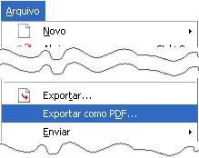 EXPORTAR PDF COM RESTRIÇÃO Permite exportar o documento aberto