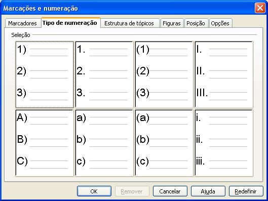 MENU BOTÃO MARCADORES Permite aplicar símbolos a uma lista.