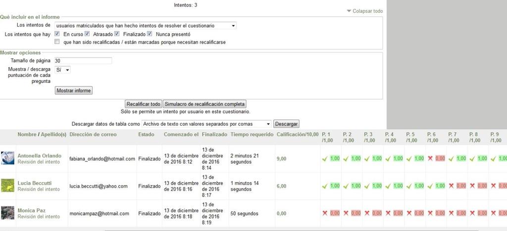 Planilha resumo do questionário de diagnóstico Gráfico