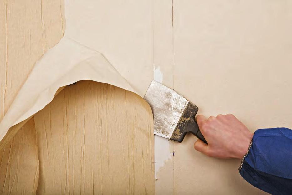 DESCOLADOR DE PAPEL DE PAREDE Graças á sua fórmula de alta concentração, o SEM-DECOLLEUR torna a remoção do papel de parede antigo numa tarefa simples. 1 litro dá para 300 m2.