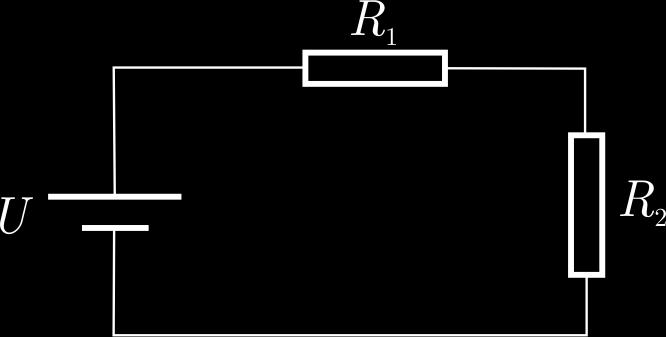 8.3. EXAME DISCURSIVO 2011/2012 55 Questão 6 O esquema a seguir mostra o circuito inicial com apenas dois resistores. Sabemos que U = 9 V, R 1 = 1600 Ω e R 2 = 800 Ω.