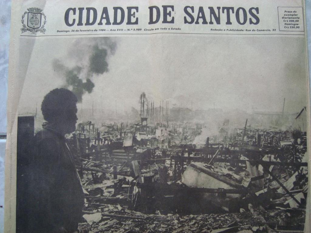 Incêndio de Vila Socó (Vila São José), em Cubatão/SP, 1984.