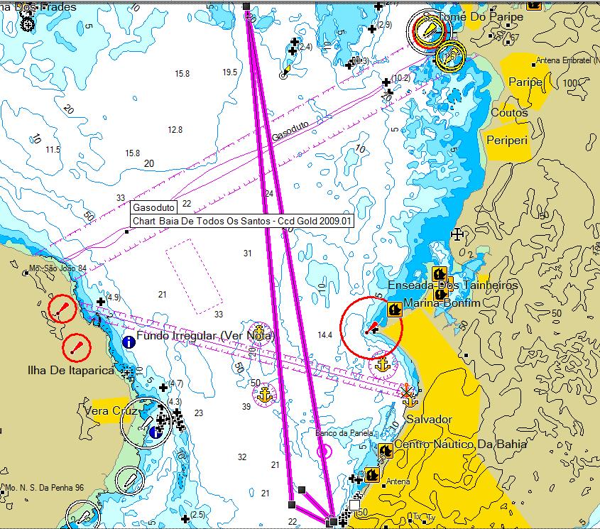 Percurso Ilha de Maré (25mn) Percurso Ilha de Maré: Largada a uma milha do YCB em contravento, segue em direção a uma bóia inflável amarela em frente ao YCB, que deve ser