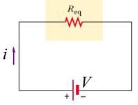 Associação de resistências em paralelo Resistência em paralelo A diferença de potencial é a mesma em cada resistor Resistência