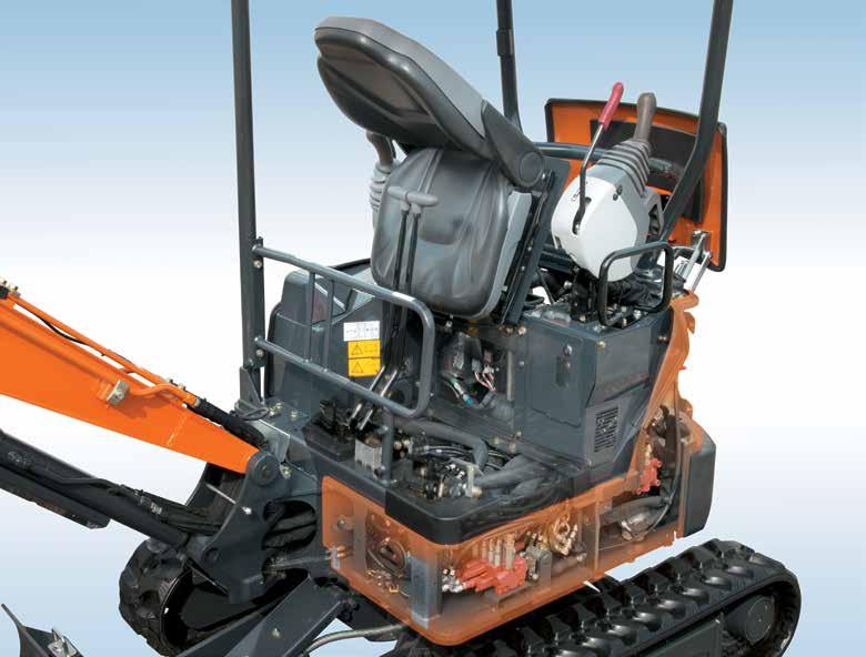 ZX17U-5 / ZX19U-5 MANUTENÇÃO O design das novas mini-escavadoras ZAXIS é muito orientado para o