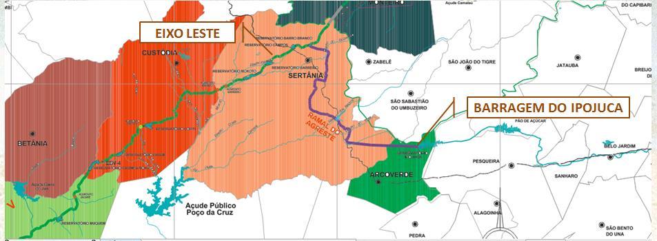 10) Adutora do Agreste - Concepção Geral do Sistema. A adutora do Agreste será alimentada pela Barragem do rio Ipojuca que se constitui o ponto final do Ramal do Agreste.