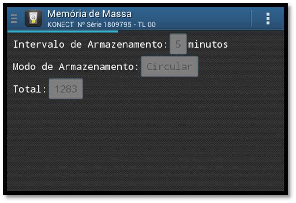 , que utiliza recurso de Bluetooth para comunicação com os medidores Konect.