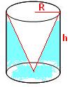 Soução O voume vazio será a diferença entre os voumes do ciindro e do cone ciindro menor (R) (R) v azio (R) R (R) Cacue a atura do cone circuar reto cuja geratriz mede 5cm e o diâmetro da mede cm