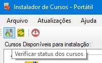 Feche o Gerenciador de downloads clicando no X e ao voltar na tela principal, clique sobre o botão Verificar status dos