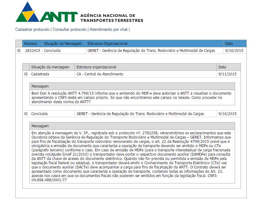 3.1. Consulta ANTT Título do documento A ANTT Agência Nacional de Transportes Terrestres é uma autarquia federal, responsável pela concessão de rodovias, ferrovias e transporte ferroviário e