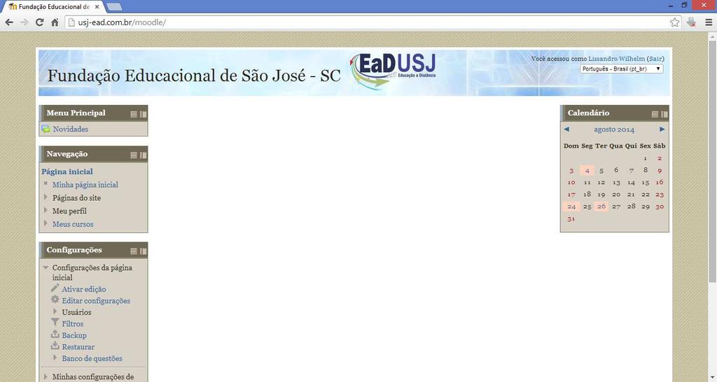 Figura 7: Mensagem com as instruções para a obtenção da nova senha do.moodle. Atenção: A senha no moodle requer 8 dígitos, sendo necessário pelo menos um caractere especial (%, $, #, @,!