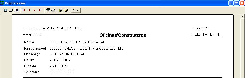 Após a conclusão da manutenção do registro, dê um clique no botão Gravar Registro, para que as alterações sejam salvas.