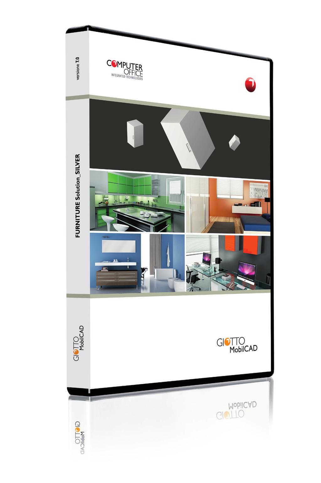 Graças ao configurador gráfico 3D, a solução GIOTTO MobilCAD Furniture Solution SILVER permite projetar de maneira paramétrica qualquer tipo de móvel e de elemento de decoração, em complemento aos