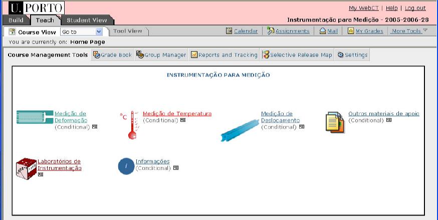 Figura 4. Os diversos materiais disponibilizados na plataforma de e-learning Figura 5.