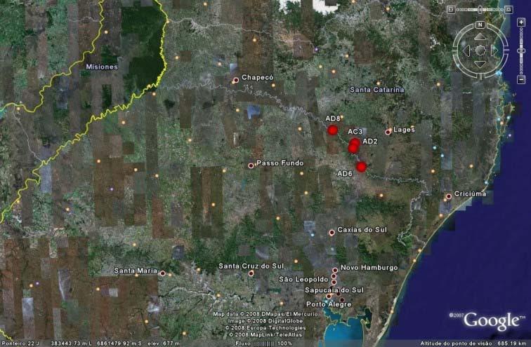 5 Materiais e Métodos considerações gerais Área de estudo A Usina Hidrelétrica Barra Grande localiza-se no rio Pelotas, aproximadamente 43 km a montante da confluência com rio Canoas, na divisa dos