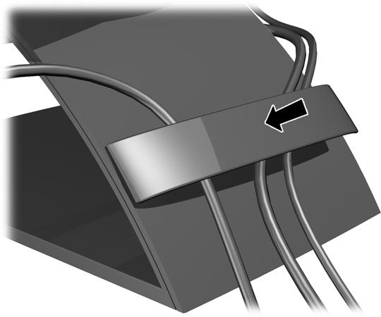 7. Prenda os cabos no lugar com o grampo de gerenciamento de cabos.