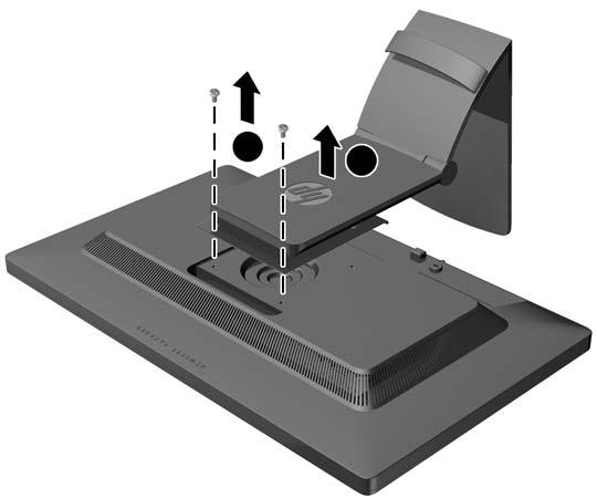 Também desconecte todos os cabos USB que estejam conectados no monitor. 1. Desconecte e remova os cabos de sinal, alimentação e USB do monitor. 2.