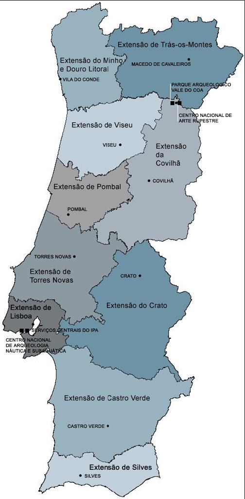 386 Arqueologia do Norte Alentejano Fig. N.º 1 A área territorial abrangida pela Extensão do Crato corresponde ao conjunto dos concelhos pertencentes aos distritos de Portalegre e de Évora.