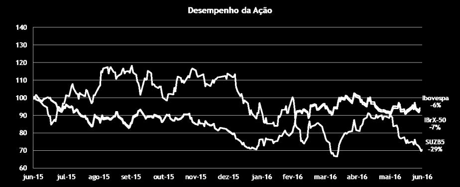 A disciplina de capital é muito importante para a Suzano, tendo como principal foco a desalavancagem.