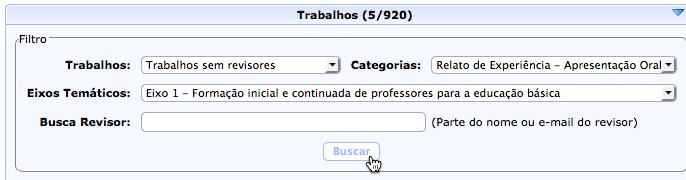 Uma vez finalizado o filtro desejado, clique em Buscar.
