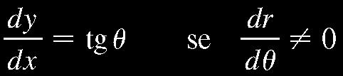 Tangentes a Curvas Polares Localizamos as tangentes horizontais achando os pontos onde dy /d = 0 (desde que dx /d 0).