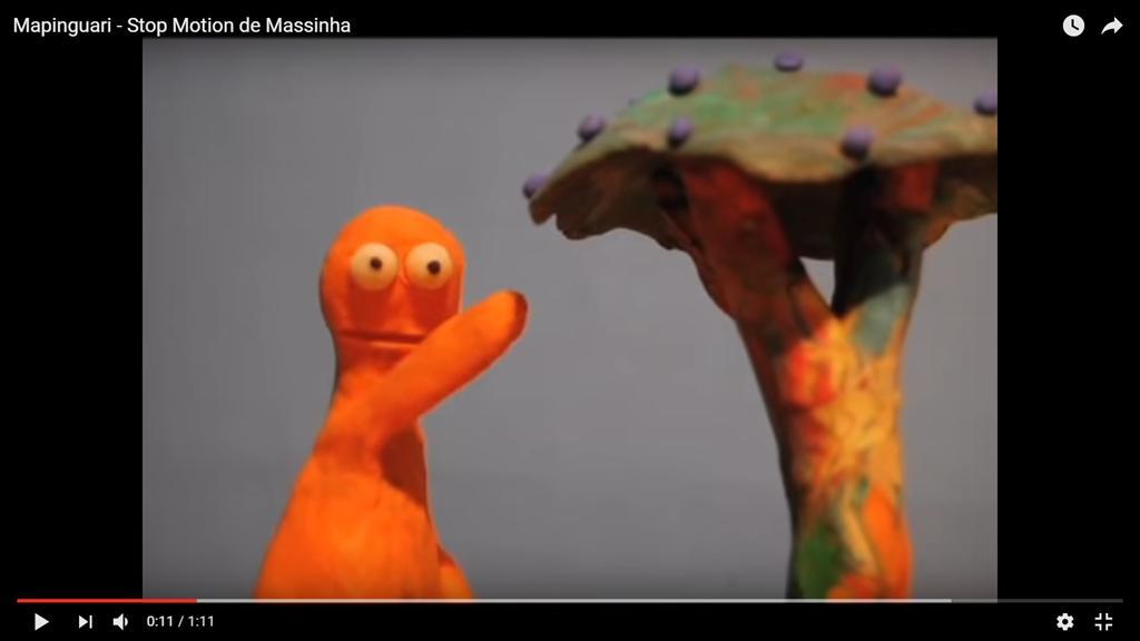 Mapinguari A animação de volumes, ou stop motion, é uma técnica muito interessante de criação. Neste caso foram usadas massinhas de modelar.