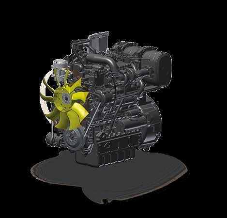 VOLCAN K105 O FUTURO JÁ CHEGOU! Motor Potência limpa Os Volcan K105 estão equipados com um motor de 4 cilindros Kubota de 3,8 litros que debita uma potência de 98 CV a 2400 Rpm.
