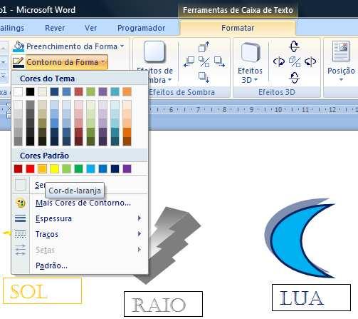 Define um limite, para as caixas de texto, usando uma linha da mesma cor da letra com espessura 1 ½ e