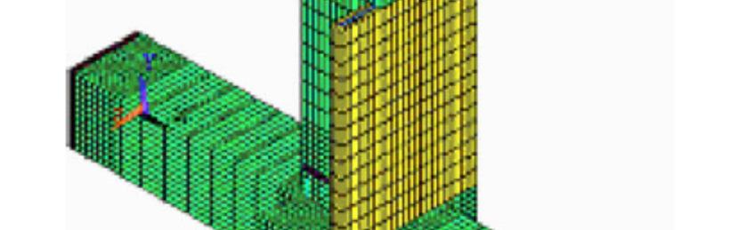 através do programa ABAQUS, considerando a não-linearidade geométrica e do