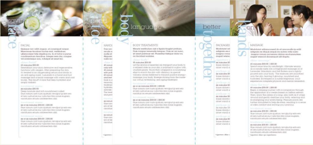 Shine Spa Menu SHERATON RESERVA DO PAIVA HOTEL & CONVENTION CENTER Av.