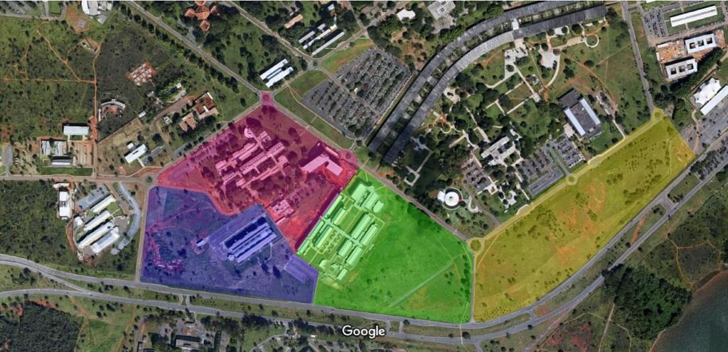 Áreas 17,18,19 - Campus Darcy Ribeiro - Gleba A Brasília/DF Período: 3 dias (13/06/2017 16/06/2017) Área 17 (Estacionamentos ICC/Centros de Vivência/RU): Corte de bambus; Corte de daninhas; Corte de