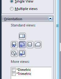 submenu Drawing View e depois a opção Model View; 2.
