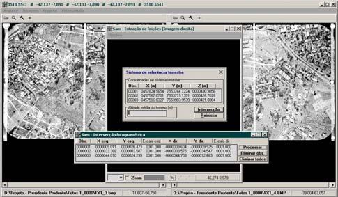 (modelo digital de terreno) construído através das curvas de nível do mapeamento a ser utilizado, reproduzindo as coordenadas Xi e Yi, através da projeção inversa da colinearidade. 3.