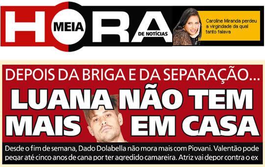 Manchete de capa do jornal Meia