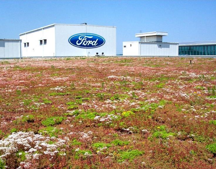 FORD ASSEMBLY PLANT, MICHIGAN EXTENSIVAS - MANUTENÇÃO MÍNIMA - ACESSIBILIDADE REDUZIDA - COMPOSIÇÕES BOTÂNICAS