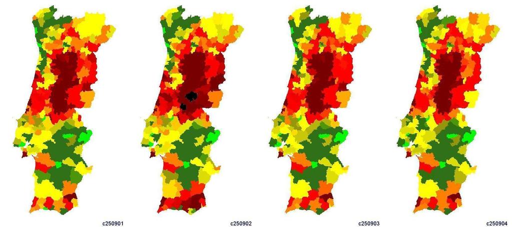 Incêndios na região Centro: O Risco de Incêndio Percentagem da área