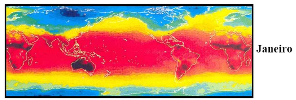 TEMPERATURA DA SUPERFÍCIE DA TERRA Temperatura de superfície da Terra obtida