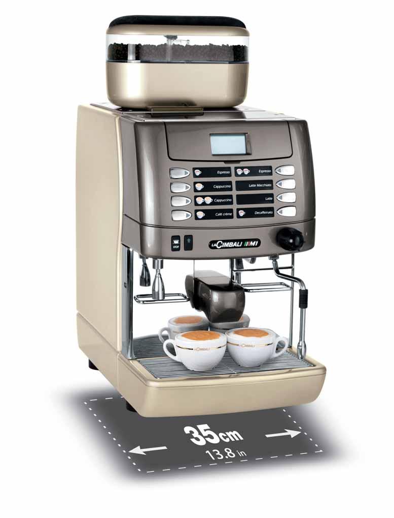 The quality of the beverages is granted by Cimbali s renowned expertise in espresso extraction and by innovative milk frothing devices such as the Turbosteam and the MilkPS.
