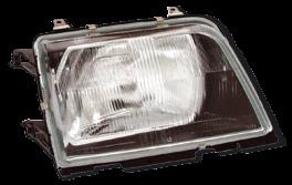 Headlight H4 Gray Housing Amber Turn Ligth L/R