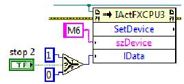 4 1 2 3 1- Comunicação entre LabVIEW e motor; 2- Ligar/ Desligar; 3- Controlo de velocidade; 4- Controlo do sentido de rotação; Figura 4.10 - VI de controlo do servomotor.
