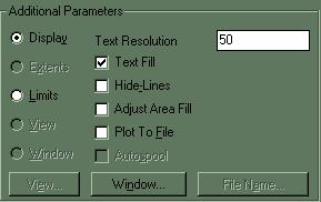 Plota a vista na viewport Define a qualidade de impressão de Define os textos com fo atual.