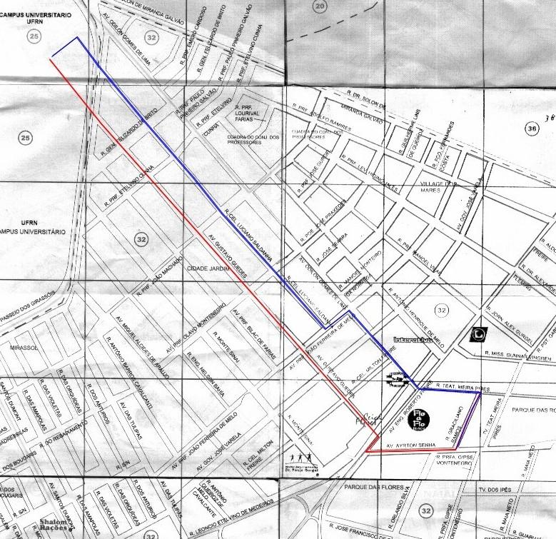 Na Figura 6.2 está ilustrado um mapa de área urbana e suburbana da cidade de Natal.