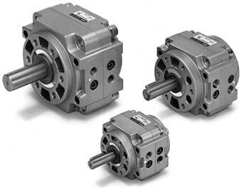 Cilindro rotativo Modelo de palheta Série CRB1 Excelente fiabilidade e durabilidade A utilização de rolamentos para suportar as cargas de impulso e radiais melhoram a fiablidade e a durabilidade.