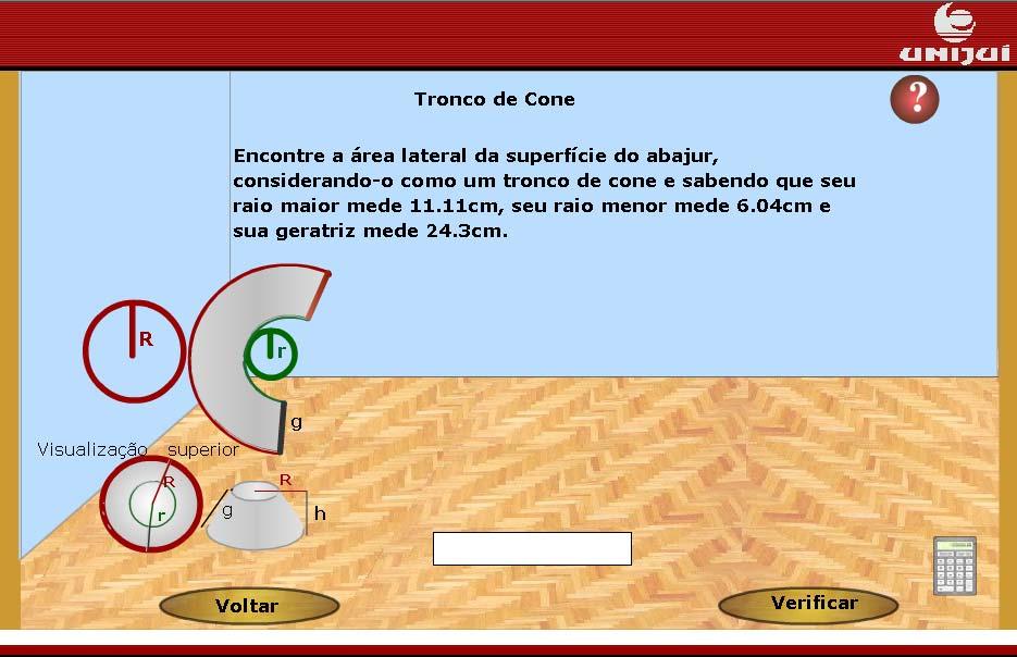 Para retornar a tela anterior clique sobre o botão.