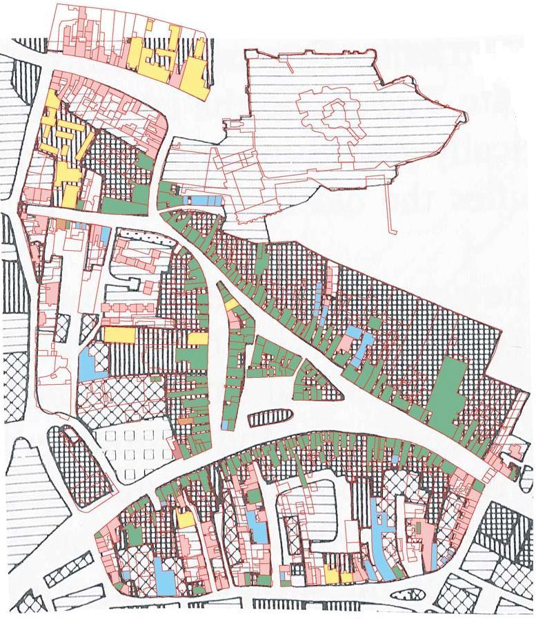 _ Traçado da Cidade (Town Plan): Representação cartográfica bidimensional da cidade, constituído pelas Ruas, os Lotes e os Edifícios.